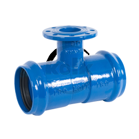 Double socket T with flanged branch (MMA-KS) PN10