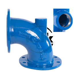 Flanged bend with threadhole (WQ) PN10/16